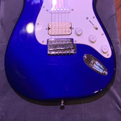 2007 Fender metallic blue Squier Strat Affinity Series image 1