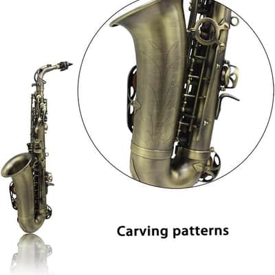 Professional Brass Bend EB E-Flat Alto Saxophone with High F# image 3