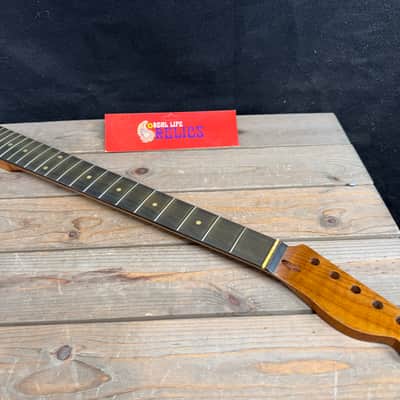 Real Life Relics Roasted 3AAA Curly Flame Maple/RW Telecaster® Style Neck 22 Fret Rounded Ends. TRMRF22 #1