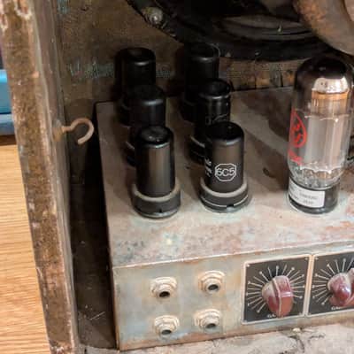 Vintage 1940s-1950s Guitar/Harp Tube Amp w/Field Coil Speaker image 4