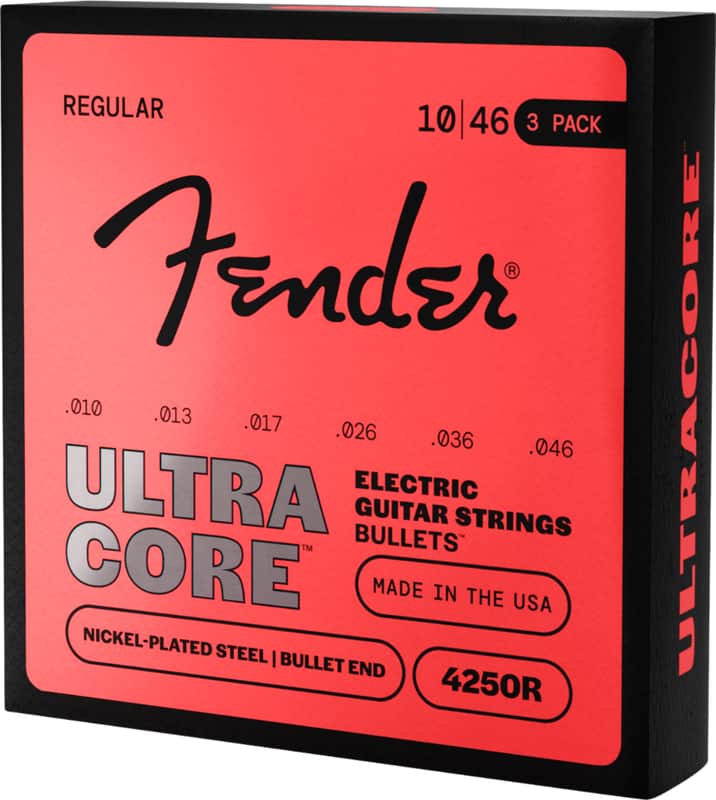 Fender Ultracore NPS 3-Pack 4250 Bullet End Electric Guitar Strings 10-46 image 1