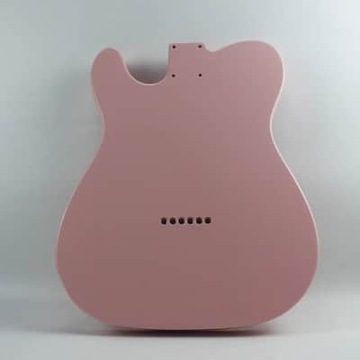 Pink Semi Hollow Guitar Telecaster Tele Style Alder Body image 6