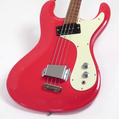 Mosrite Ventures Bass 1965 Custom Color Strawberry Red image 1