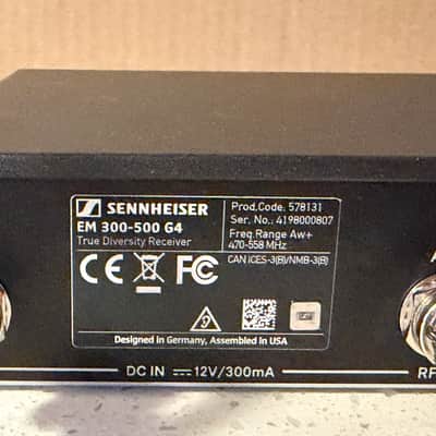 Sennheiser EW 500 G4-935 Handheld Wireless Microphone System with MMD 935 Capsule (AW+-Band: 470-558 MHz) 2010s - Black image 16