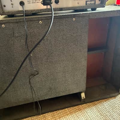 Silvertone Model 1483 23-Watt 1x15 Bass / Guitar Piggyback 1960s - Gray image 13