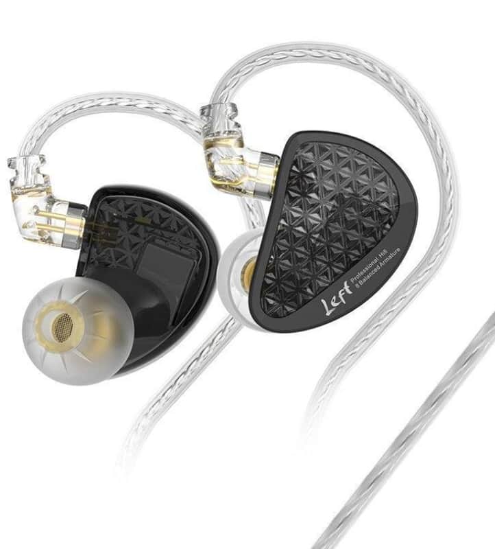 KZ AS16 PRO - 8 Drivers per side IEM in-ear monitors  - Black GREAT FOR DRUMMERS image 1