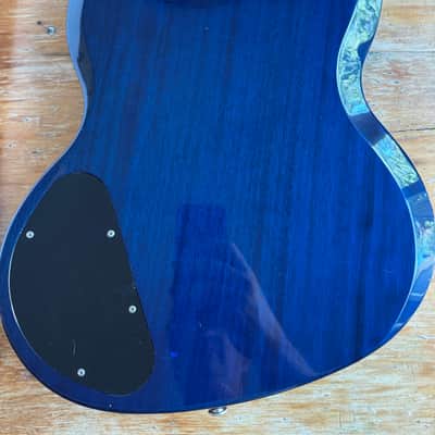 Warmoth SG Style P-90's Loaded Body 2015 - Blue image 3