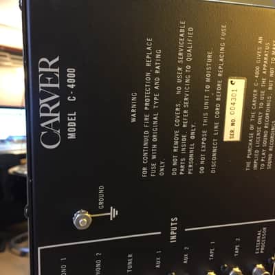 Carver C-4000 High Fidelity Control Console Preamp image 10