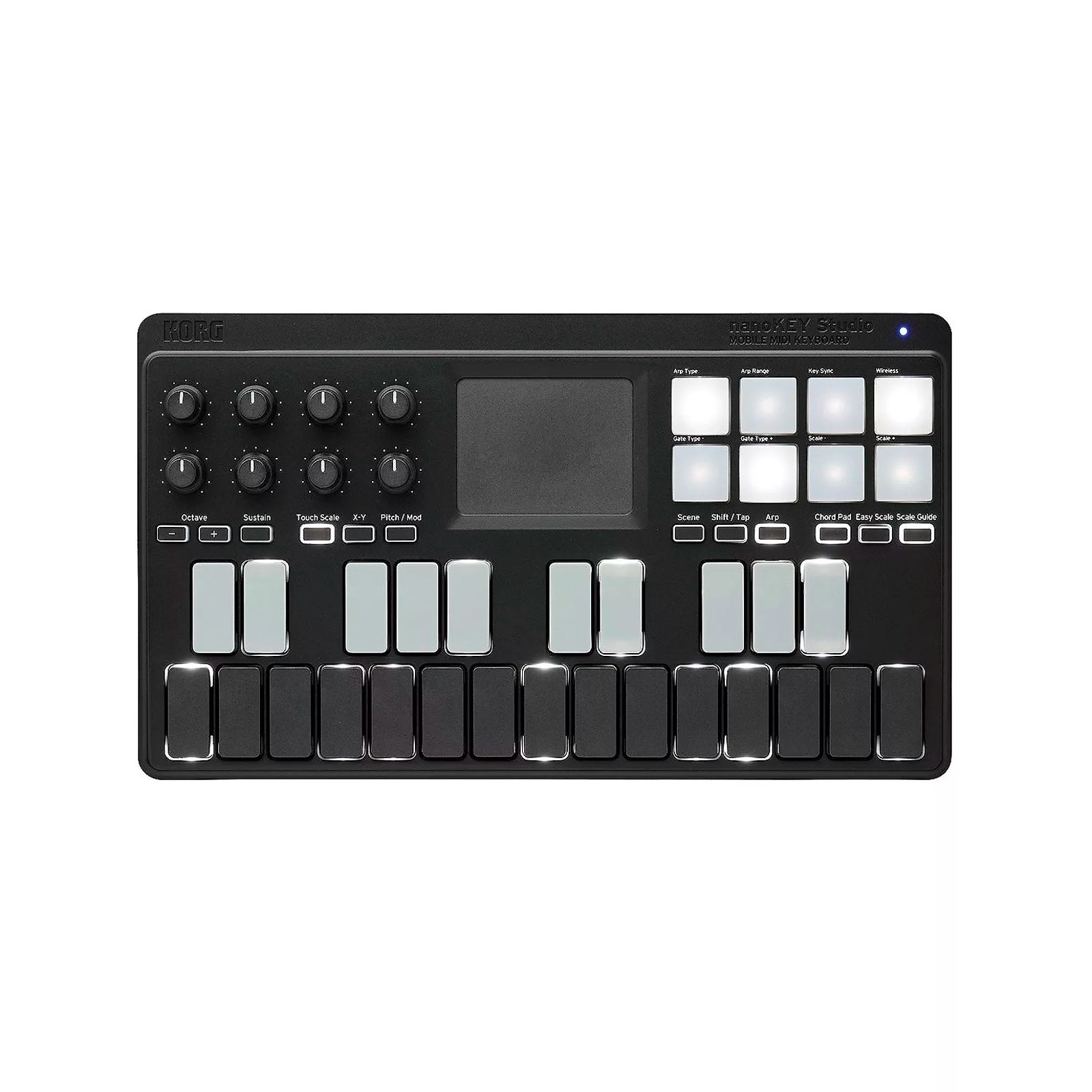KORG nanoKEY Studio モバイルMIDIキーボード Korg nanoKEY Studio Mobile MIDI Controller Keyboard Black | Reverb