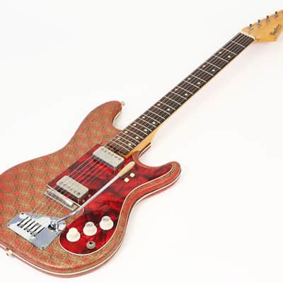 1962 Gagliano by Hofner Model 172 - Rare Diamond Pickup with Red & Gold Vinyl Covering! image 2