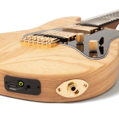 Jamstik Deluxe MIDI Guitar -Natural Wood - Black Pick Guard - Hard Shell Case - B-Stock image 3
