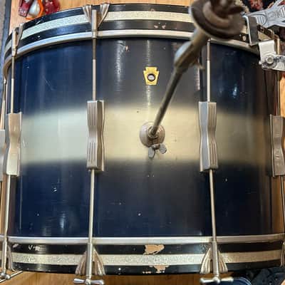 Ludwig 1965 Vintage Chicago Pioneer Blue/Grey Duco 3-Piece Drum Set w/ one stand( Snare), One Pedal (Speed Master), One Tom Bracket, & Faux Leather Snare Case image 1
