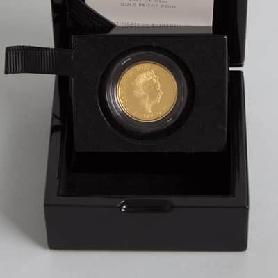 Royal Mint 1/4 ounce Rolling Stones Sixty Commemorative Gold Proof Coin. (2022) - gold finish image 3