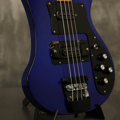 1988 Rickenbacker 4003 Bass BT Midnight Blue w/BLACK hardware + binding! image 11