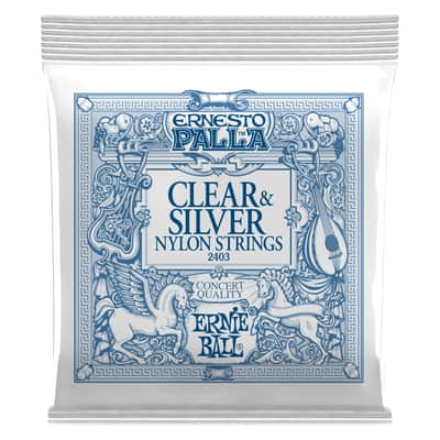 Ernie Ball 2403 Ernesto Palla Nylon Clear and Silver Tie-On Classical Guitar Strings, 6 pk image 2