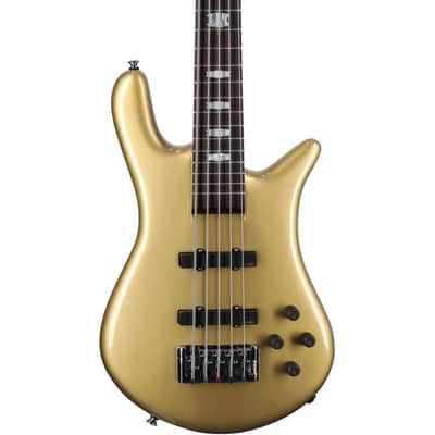 Spector Euro 5 Classic Electric Bass, 5-String (with Gig Bag), Metallic Gold Gloss image 5