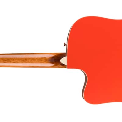 Fender California Standard Redondo CE Acoustic- Electric Guitar, Fiesta Red image 5