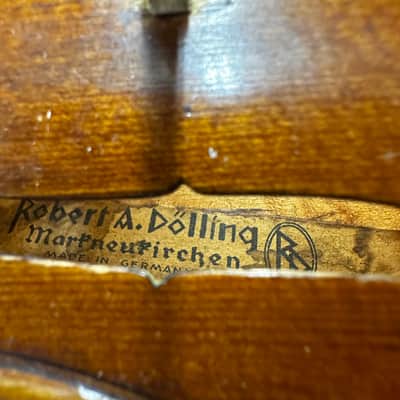 Robert A. Dolling 1920's Markneukirchen Violin 4/4 image 9