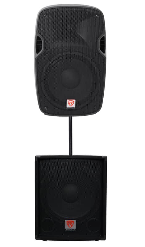 Rockville SPGN128 12" 8-Ohm Passive 1200W DJ PA Speaker+Passive Sub+Pole Mount image 1