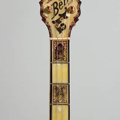 Bacon & Day  Silver Bell #6 Ne Plus Ultra Special Tenor Banjo (1927-33), ser. #22694/26719, original black hard shell case. image 5