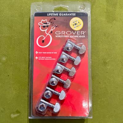 Grover in-Line Locking Mid-Sized Rotomatic Tuners - 18:1 - Chrome image 6