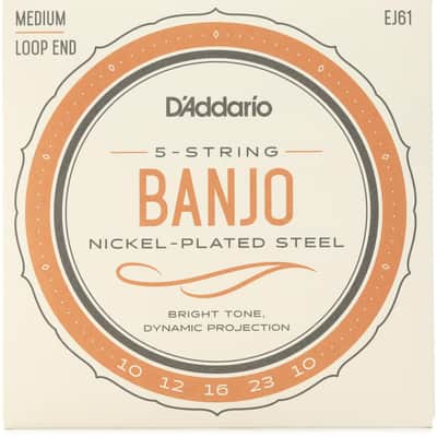D'Addario EJ61 Nickel Wound Banjo Strings - .010-.023 Medium 5-string image 1