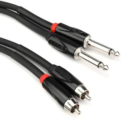 Roland RCC-5-2R28 Dual 1/4-inch TS Male to RCA Male Interconnect Cable - 5 foot