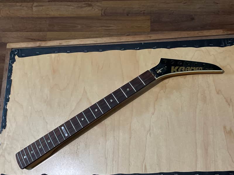 1980's Kramer USA American R2 Bound Pointy Guitar Neck Floyd Ready 22 Fret Inlay @ 12th Fret image 1