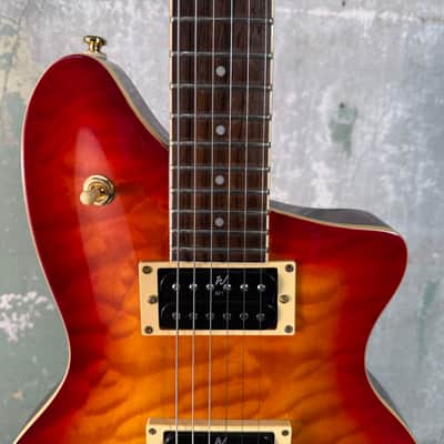 Washburn CT-2QCS Electric Guitar w/OHSC - Flamed Cherry Burst #1883 image 4