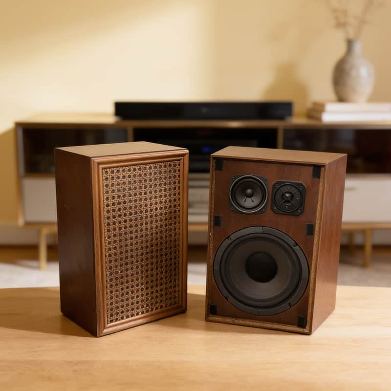 AUDION BOX 480 Rare Vintage 3-Way Speakers German Hi-Fi Working Warranty image 1