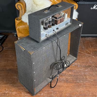1964 Silvertone 1483 Vintage Tube Amplifier Head & 1x15 Jensen Cabinet Electric Guitar Piggyback Set! image 4