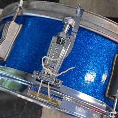 Ludwig Pioneer Snare Drum 1964  - Blue Sparkle image 7