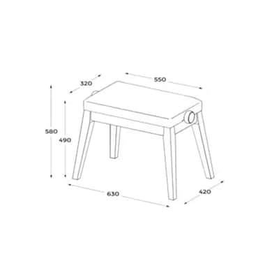 Casio Height-Adjustable Padded Bench for PX-S7000 Piano (Harmonious Mustard) image 4