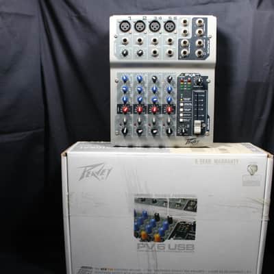 Peavey PV6 USB 6 Channel Mixer 2010s - Grey image 7