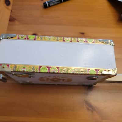 Vintage Macanudo Empty Cigar Box Guitar American Theme Brass Eagle We The People image 4