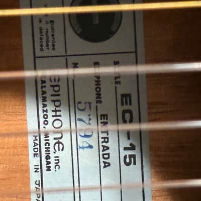 Epiphone EC 15 Mid 1990’s - Glossy image 4