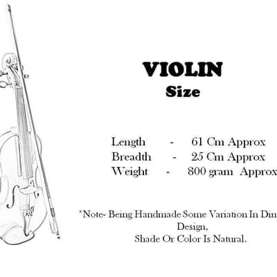 Handmade Violin Top Combo (Hard Case, Bow,Rosin) 4/4 Full Size, Pine Wood Spruce Acoustic image 7
