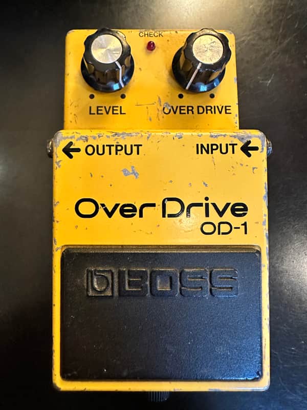 Boss OD-1 Over Drive (Black Label) 1977 - 1985 - Yellow image 1