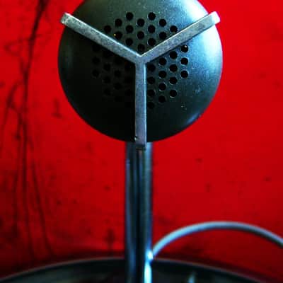 Vintage 1950's Altec 633A dynamic microphone "Salt Shaker" w period stand & cable High Z PROP image 6