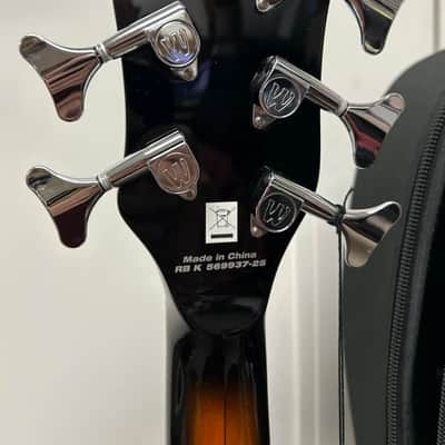 Warwick RockBass Star Bass 5-String Semi-Hollow Bass Guitar 2025 - Vintage Sunburst Transparent High Polish image 5