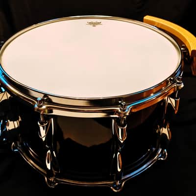 YAMAHA 1980 Recording Custom Snare Drum SD098 - Piano Black Lacquer image 3
