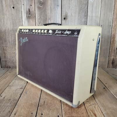Fender Twin 6GB 1961 - Rough Blonde Tolex Original, serviced, with original cover image 3