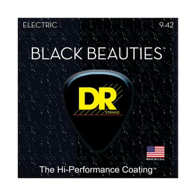DR Strings BKE-09 Black Beauties Light Electric Guitar Strings 09-42 image 3