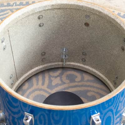 1970s Ludwig 14x26 12x15 16x18 Blue Silk Drum Kit image 18