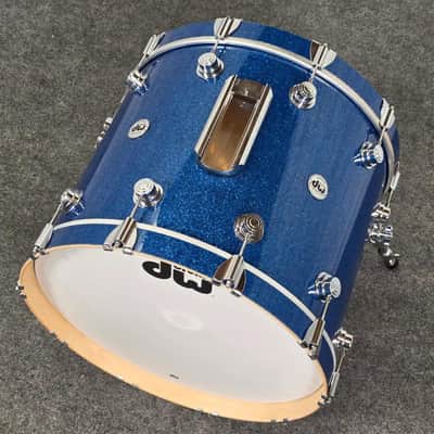 Used DW Collectors VLT 333 Maple 6pc Drum Set Blue Glass - Very Good image 9