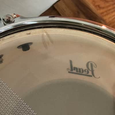 Pearl M-80 Brushed Pewter Auxiliary Effect Snare Drum 4 x 10" 6 Lugs image 11