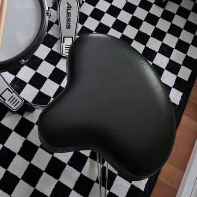 Gibraltar 6608 6600 Series Moto Seat Motorcycle-Style Drum Throne 2010s - Black/Chrome image 2