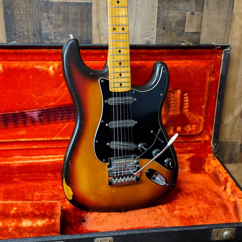 Fender Stratocaster 1977 Sunburst Modified Super Strat HHH Kahler w/ OHSC image 1