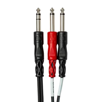 HOSA STP-202 6' Insert Cable, 1/4 In TRS To Dual 1/4 In TS image 3