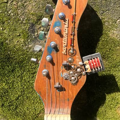 handmade telecaster blue/steampunk image 5